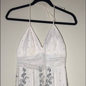 speechless cream white silver embroidered dress!